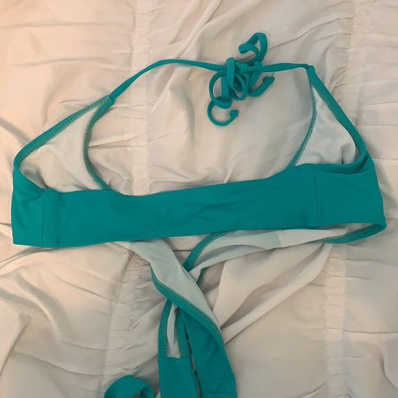 Turquoise Wrap Bikini Top - Picture 5 of 5